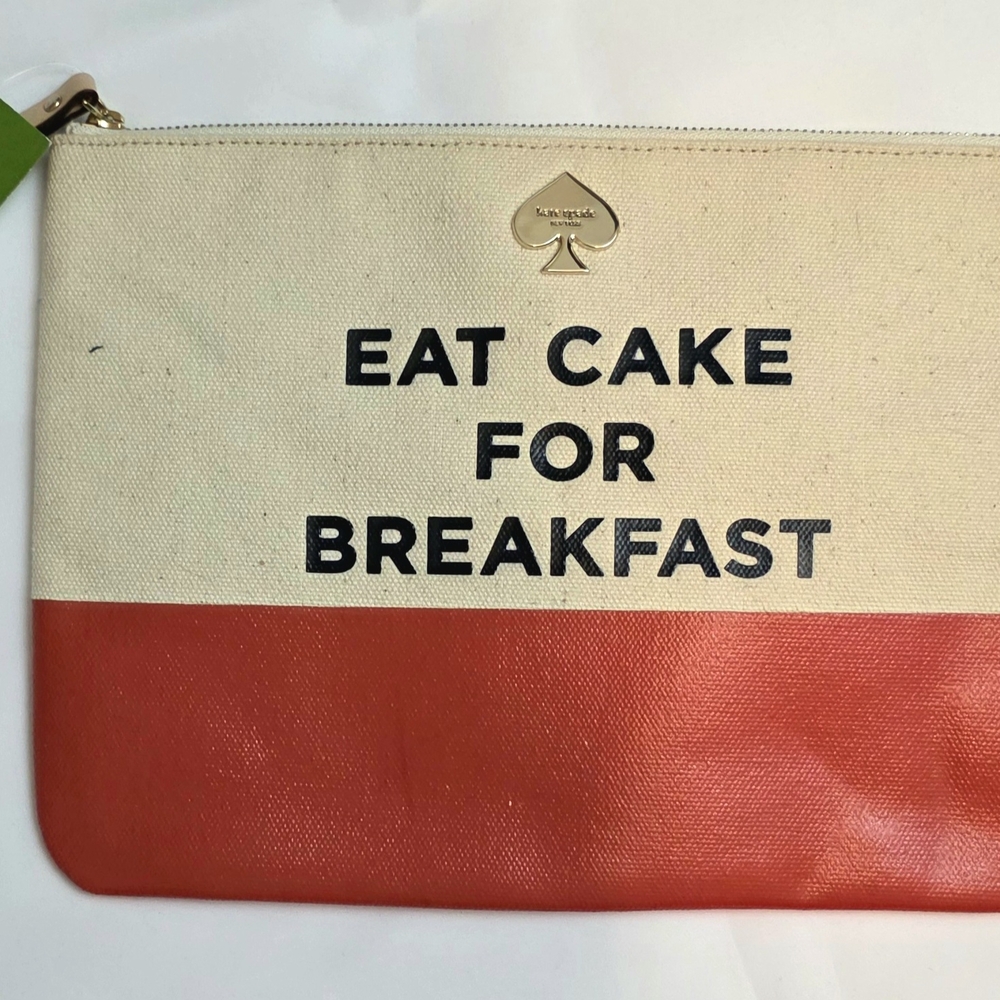 Kate Spade Canvas and Leather Clutch